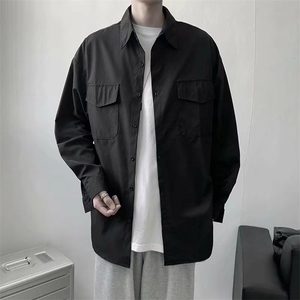 长袖衬衫男港风日系外套C0002P32图片