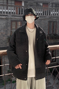 小香风美式牛仔夹克男潮牌宽松情侣百搭工装外套JK8740P125控168图片
