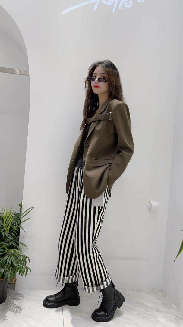 汪尚春SHANGCHUN·W 春装2022松紧带装饰西服，其它，SHANGCHUN·W 汪尚春