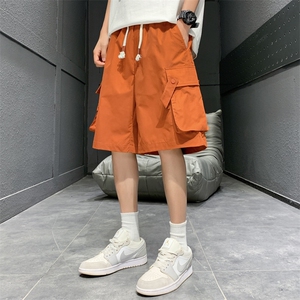 新款工装短裤男潮牌ins休闲裤宽松大码中裤五分裤D0615-P40图片