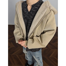 现货MYF02特P85冬季新款连帽宽松潮牌加绒棉服座山雕皮毛外套，男装棉衣，电商A456（原C415）