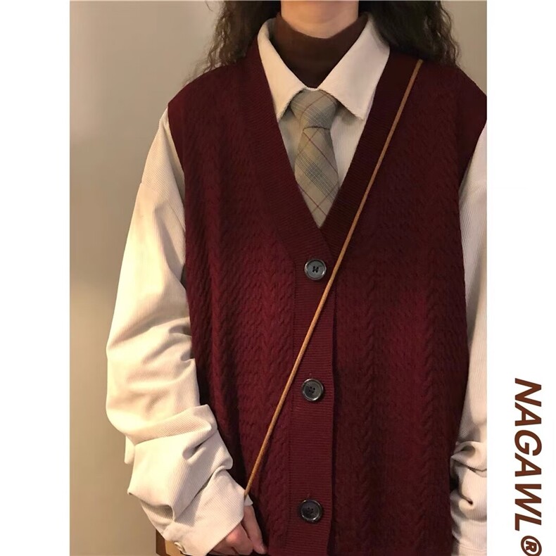 网络图，复古日系学院风毛衣马甲针织衫背心XZ302B-1-M0121P40，男装背心/马甲，星座302B-1