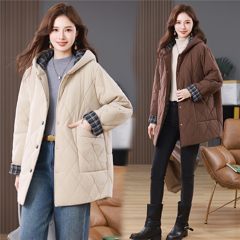 2025年冬季休闲棉服，女装棉衣/棉服，悦见她