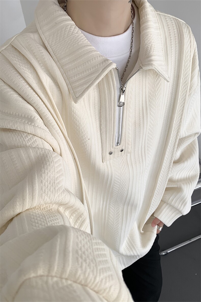 现货WY10167-特P45控88新款高品质大码百搭宽松半拉链卫衣男,男装卫衣,电商A059