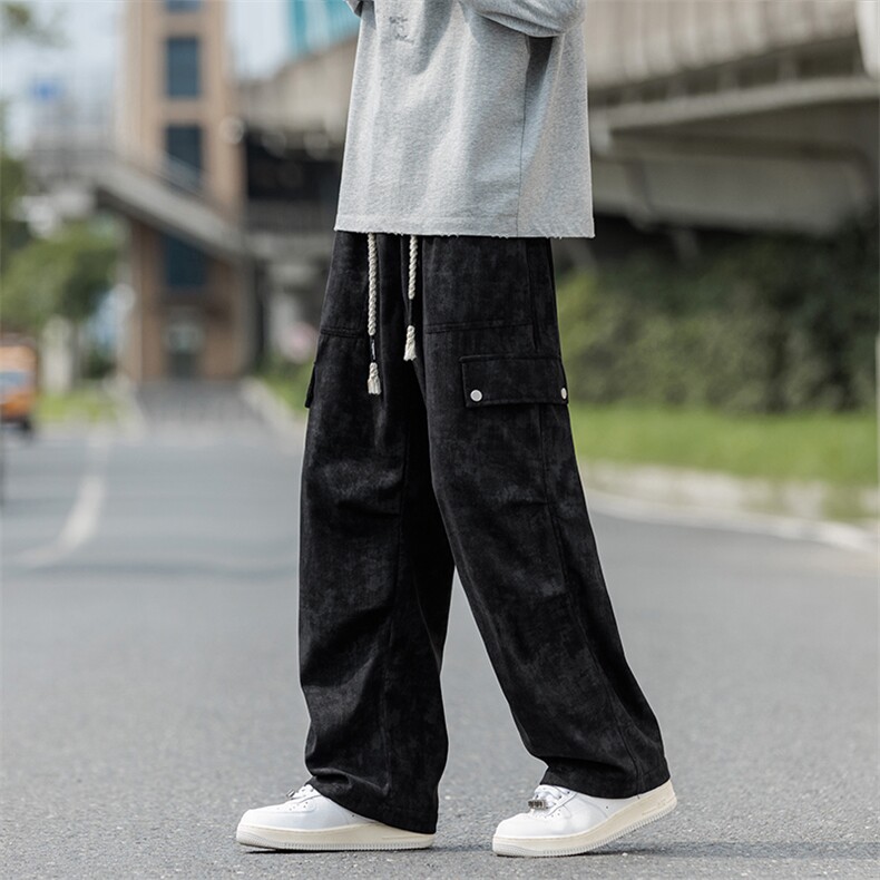 灯芯绒休闲工装裤男2025秋季新款宽松百搭直筒裤子-A2236TP45控79,男装休闲裤,电商B241