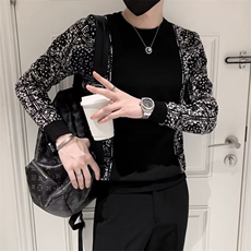 潮牌针织衫男秋新款修身毛衣潮流百搭休闲上衣打底衫S234-P45，男装针织衫/毛衣，星座1116A-2（原606A-1）