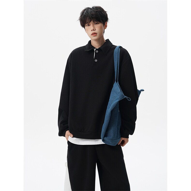 5XL-M潮流高级感披肩撞色拼接翻领百搭卫衣宽松弯刀长裤TZ113P118,男装休闲套装,电商D206-1