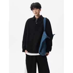 5XL-M潮流高级感披肩撞色拼接翻领百搭卫衣宽松弯刀长裤TZ113P118