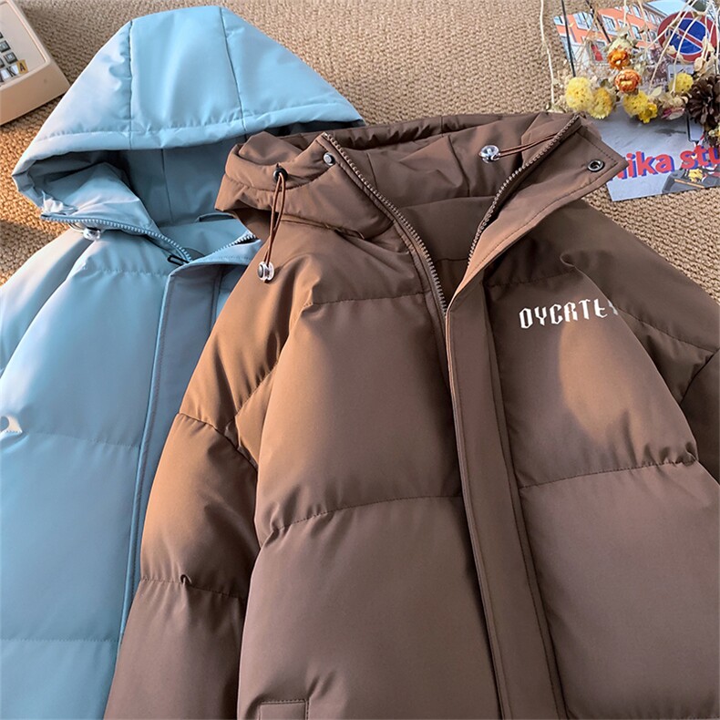 棉衣男冬季新款港风宽松连帽羽绒棉面包服学生棉服MF180-P69(现货图片