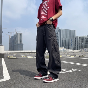 夏秋新款男士时尚潮流立体裁剪大口袋休闲裤慵懒风阔腿裤K026/P40