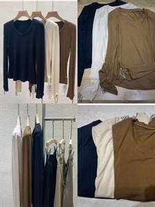 时尚V领袖口链条装饰打底衫,其它,Balance Studio