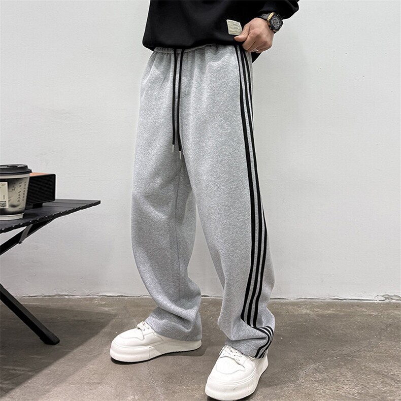 春秋男士休闲裤高品质宽松直筒阔腿裤百搭灰色卫裤506P85,男装休闲裤,电商B332-1