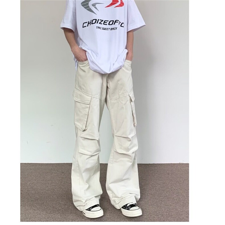【有货】DYK8007-特批55高质量美式复古米白色多口袋工装裤男女潮，男装工装外套，星座603-2