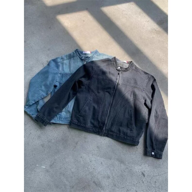 解构做旧机车牛仔夹克秋季美式复古立领外套-NC958-网图,男装夹克,星座1002-2