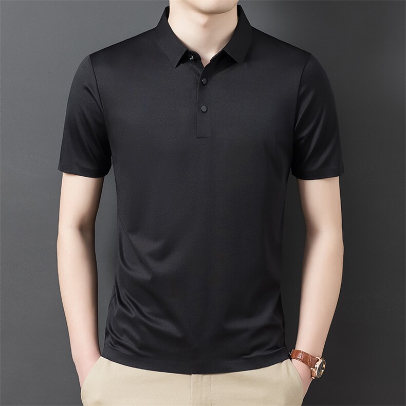 POLO衫男上衣半袖男装冰丝T恤潮牌休闲翻领爸爸短袖男BL2222-P65，男装Polo衫，星座1105-3