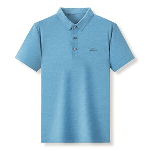 夏季新款男士翻领短袖t恤中年有领男装上衣服休闲POLO衫图片