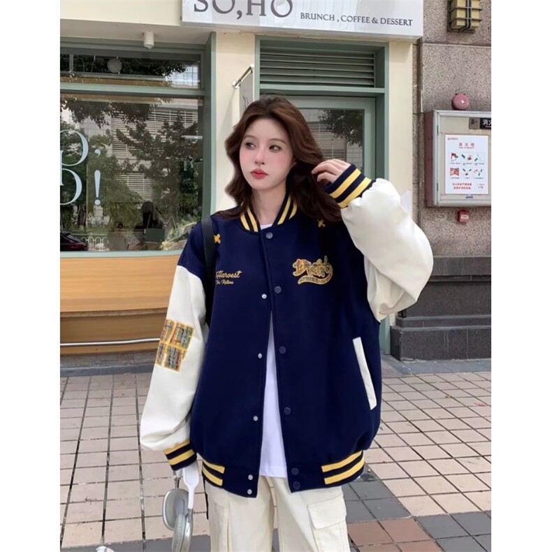 美式重磅独特刺绣棒球服，女装职业装，星座410-6（原星座1304-1）