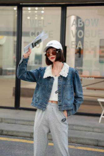 新款蕾丝淑女风牛仔，其它，C&B