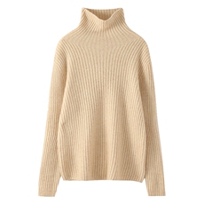 羊毛大抽条羊毛衫纯色休闲柔软贴肤，女装羊毛衫，暮绒羊羊绒