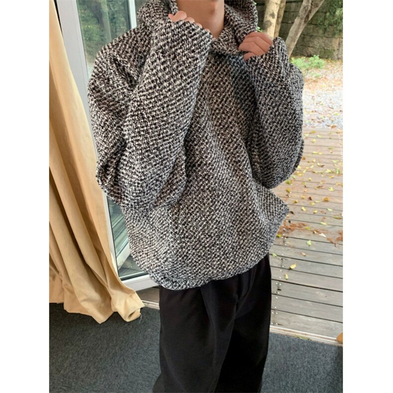 小香风连帽卫衣男秋冬潮重磅宽松套头长袖上衣WLA288-P45加绒56,男装卫衣,星座1008