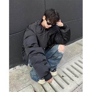 美式复古立领棉服男冬季加厚保暖面包服  WM265 P100图片