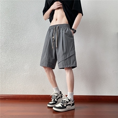 解构拼接速干冰丝五分短裤DK027模特酒店锦纶(S-2XL)TP22，男装休闲裤，电商A088