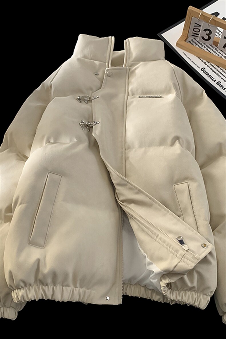 XZ213-M2388-P138控168港风潮牌宽松百搭立领夹棉保暖棉服男潮,男装棉衣,星座213