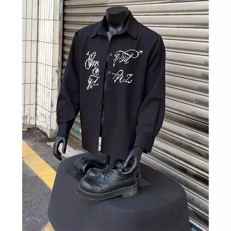 长袖衬衫春秋季风上衣小众设计感痞帅衬衣-CS021-网络图,男装衬衫,星座1002-2