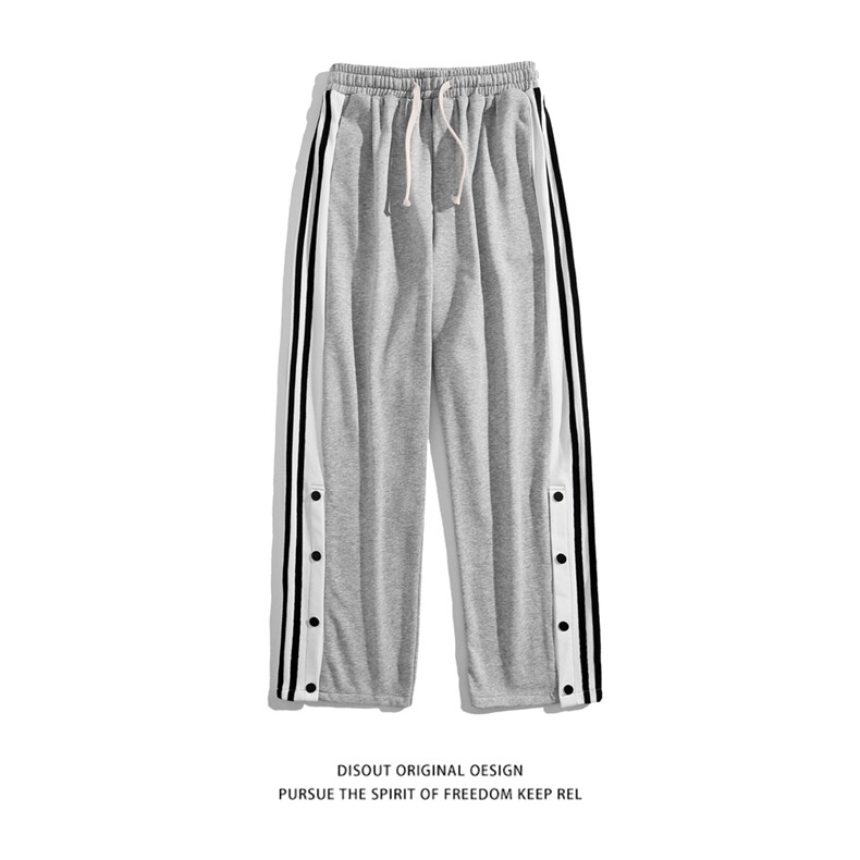 排扣裤秋冬重磅男直筒拖地运动卫裤港风学生休闲裤子WK09-P38,男装休闲裤,电商A099