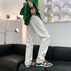 欧美高街vibe风黑色排扣牛仔裤潮牌复古长裤男N0161-P43，男装牛仔裤，星座308B-1