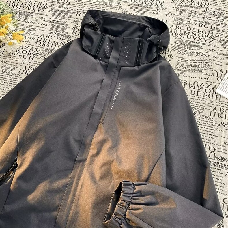 秋季港风情侣款连帽休闲防水风冲锋衣衣夹克J81M-5XL310B-1-P55,男装夹克,星座310B-1