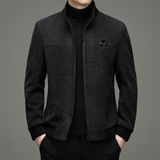 呢子外套男士宽松立领休闲呢料夹克上衣秋季潮流休闲ZG2800-P270，男装夹克，电商B212（原钱塘6029）