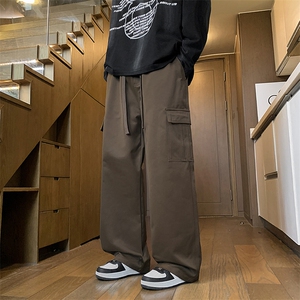 2025秋冬新款休闲男裤厚款直筒宽松松紧腰橡筋工装裤子3361-特P42图片