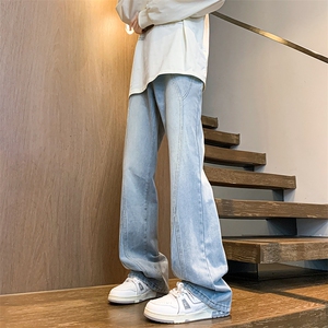 加长牛仔裤男高个子188cm110水洗复古渐变拼接裤子KZ014P63加绒73图片
