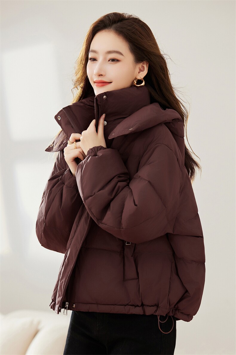 2025冬季新款羽绒服外套宽松显瘦韩版休闲百搭面包服女,女装羽绒服,欣美人