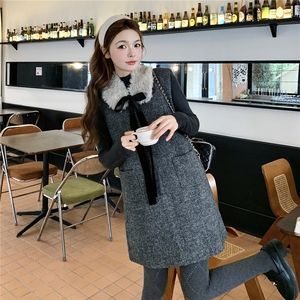 新款26早春韩系学院风背心裙两件套6205-P170-K258图片