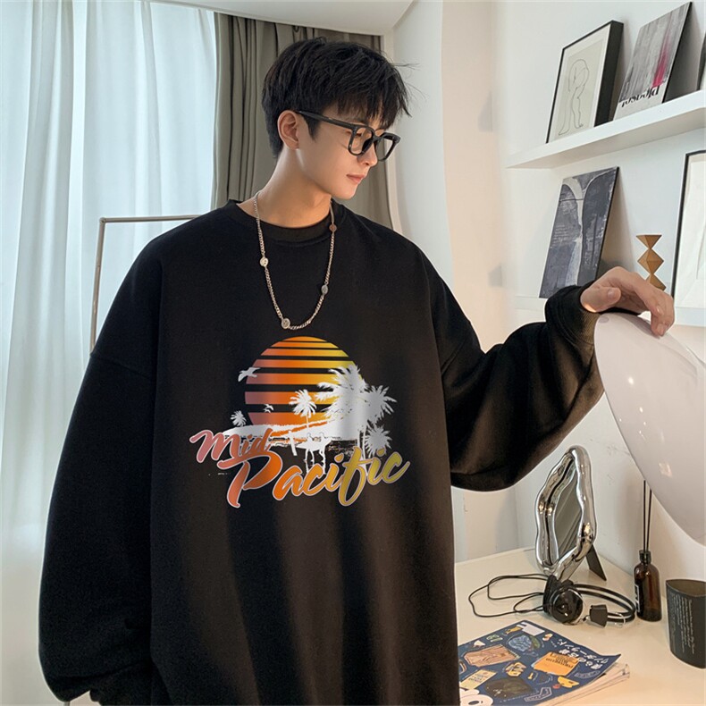 秋季新款320G华棉圆领卫衣面布棉WH3235-P35控58，男装卫衣，电商B370