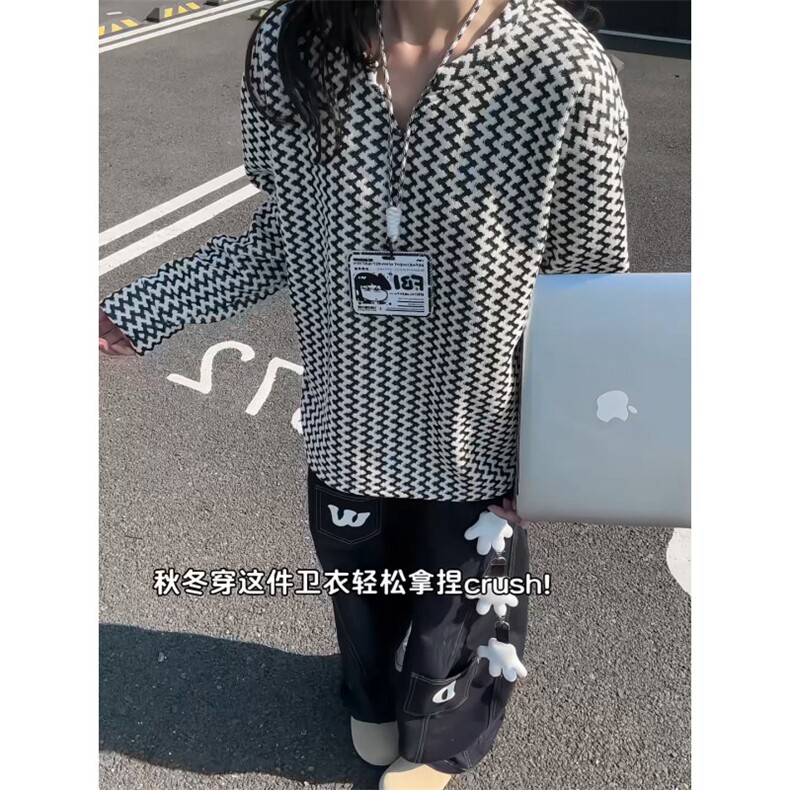 XZ809A/SYR57/特P24/控48/加绒特P34/控58 小香风雪尼尔V领卫衣图片