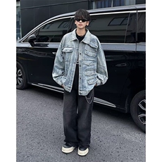 2025春季帅外套男ins高街潮牌原宿风韩版潮流宽松夹克W6252-P77，男装夹克，星座412-2