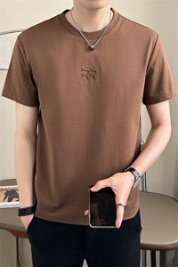 店主风圆领款纯棉透气大货男装T恤B317-T8017-P38图片