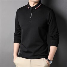 G3937男士2023年春季新款长袖体恤青年翻领POLO衫t恤P63图片
