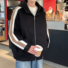 男装呢料夹克23秋冬新款毛呢大衣男生连帽外套XZ514-2-F595-P125，男装夹克，星座514-2(原B239)