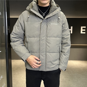 冬季新款男士韩版白鸭绒加厚防寒连帽羽绒服外套上衣YR137P180图片