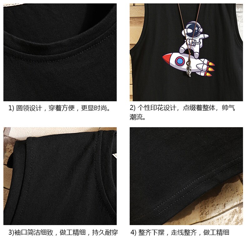 BX25158-P20港风运动汗背心男大码汗衫男无袖T恤男砖墙挂拍,男装T恤,电商A040A