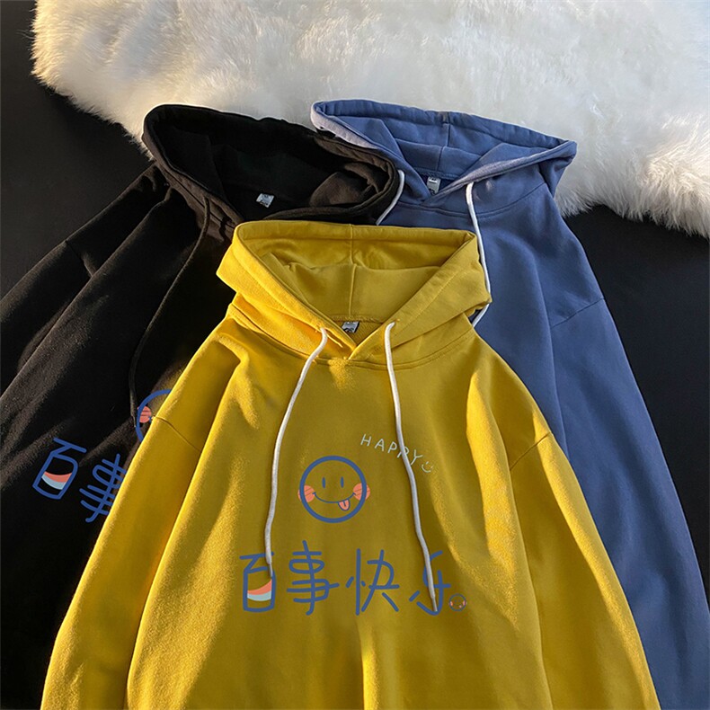 WY2183-P35加绒款-P40纯棉连帽卫衣男大码运动帽衫宽松薄外套男,男装卫衣,电商A040