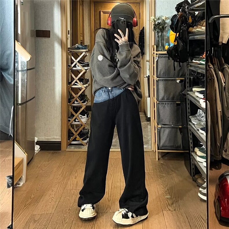 牛仔裤男秋季潮大码休闲裤子高街XK8004P43,男装牛仔裤,星座1116-2