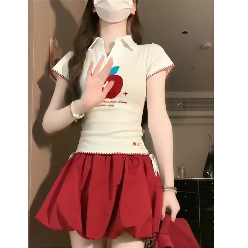 H0910-P35实价#订标+手工穿线+毛巾绣修身显瘦短袖T恤,女装T恤,星座617A-2
