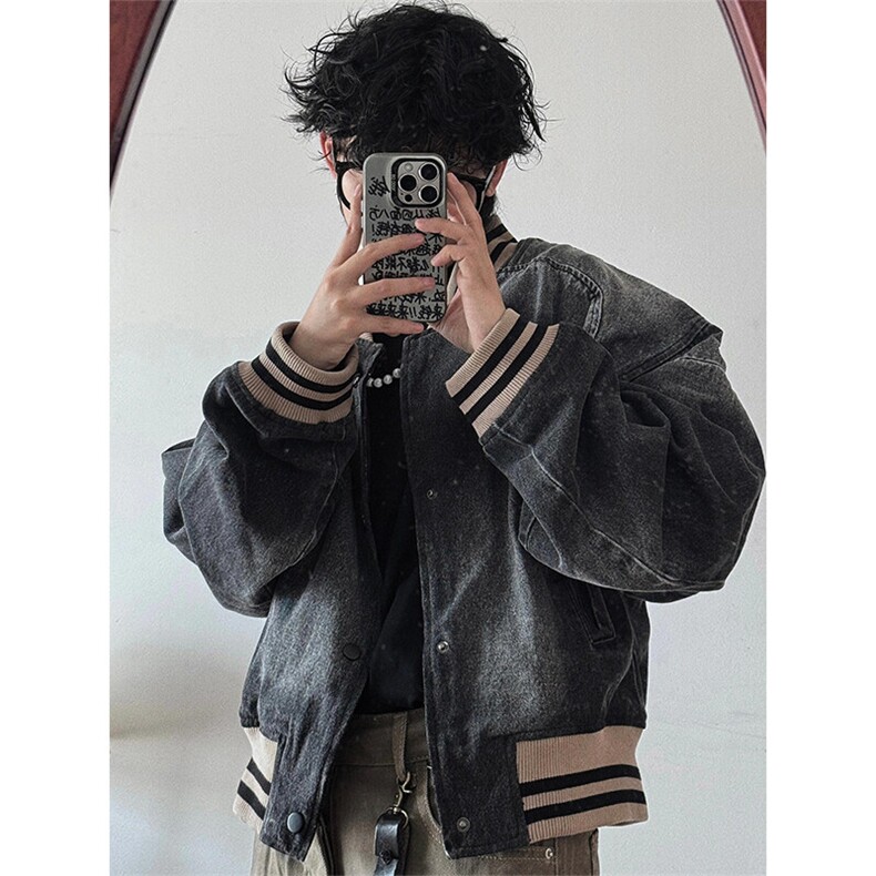 [有货]水洗牛仔外套棒球服夹克休闲百搭夹克 JK8948 特P78图片