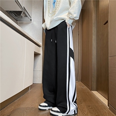 秋季新款美式重磅宽条纹运动宽松休闲卫裤B315-K25800-特p40控78，男装休闲裤，电商B315
