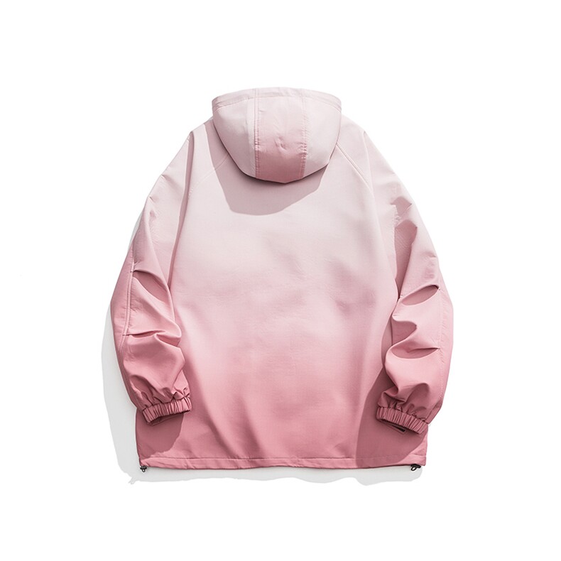 秋冬防水连帽扎染渐变颜色夹克外套冲锋衣宽松版型JK9262P-75,男装夹克,电商A128